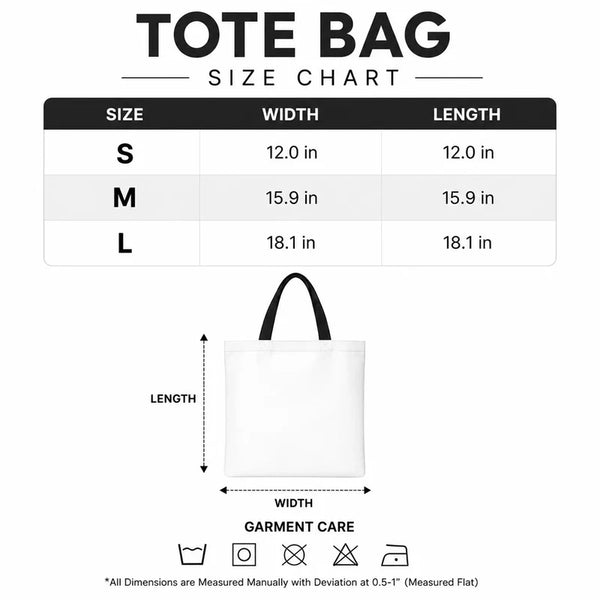 Arkansas Looks Good On Me Tote Bag - Size Chart